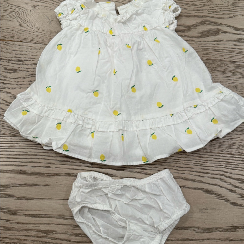 Janie and Jack Yellow and White Formal Dress